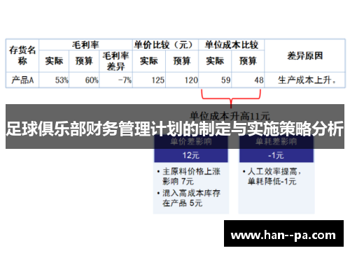 足球俱乐部财务管理计划的制定与实施策略分析 足球俱乐部财务管理计划的制定与实施策略分析