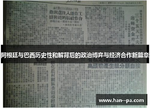 阿根廷与巴西历史性和解背后的政治博弈与经济合作新篇章