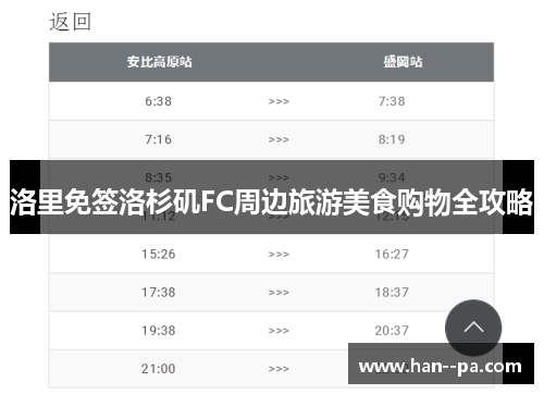 洛里免签洛杉矶FC周边旅游美食购物全攻略 洛里免签洛杉矶FC周边旅游美食购物全攻略